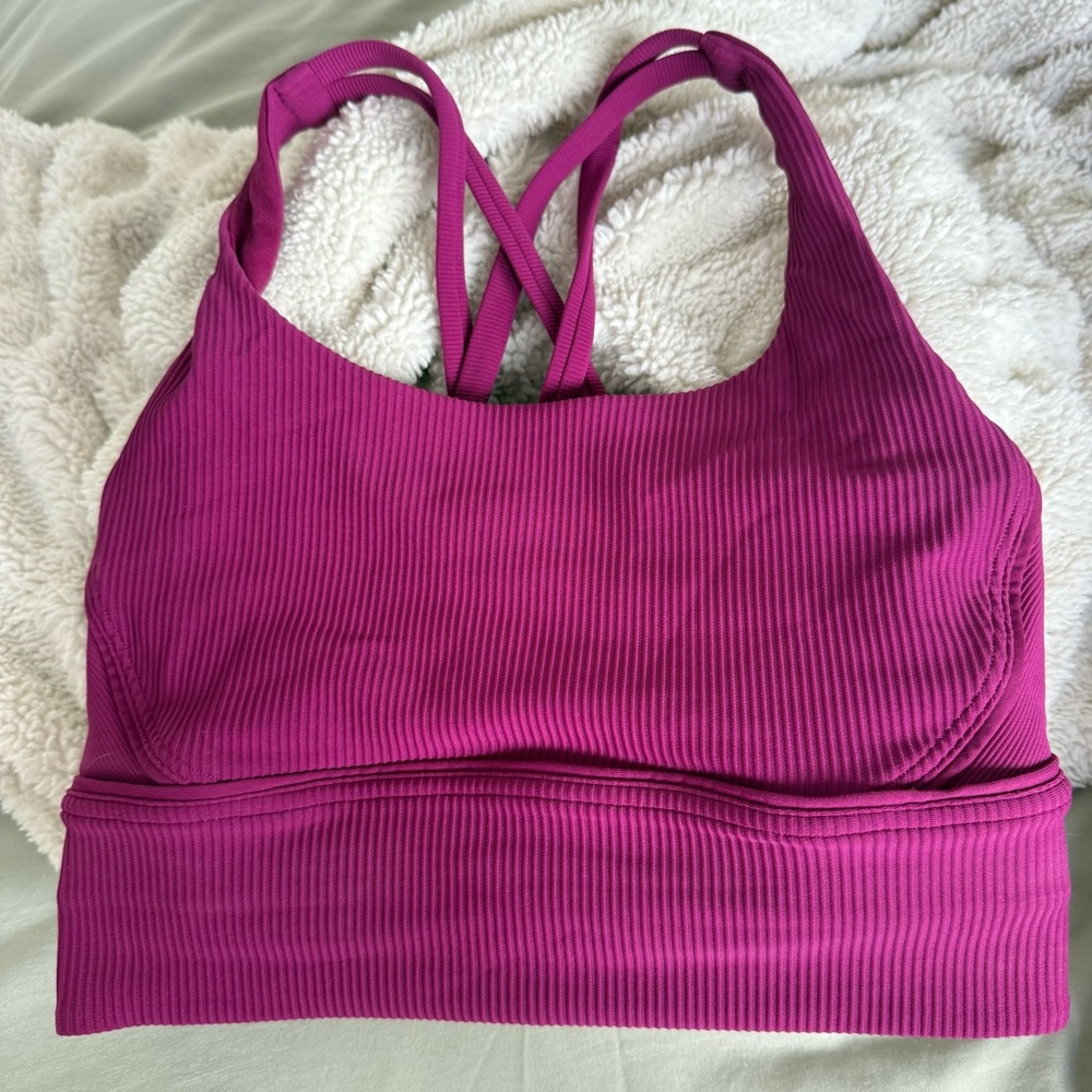 lululemon Magenta longline energy bra